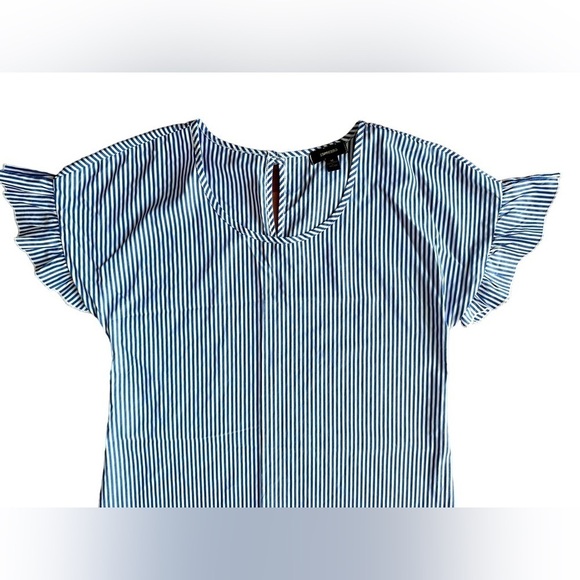 Espresso Striped Short Sleeve Dress Size M​​​​​​​ - Picture 3 of 7